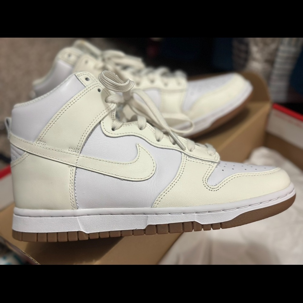 Nike White High-Top Sneakers- new